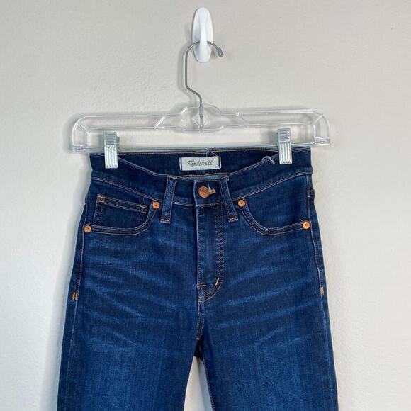 MADEWELL 9" Mid-Rise Skinny Jeans in Larkspur Wash Stretch Denim Size 24 - Picture 4 of 9